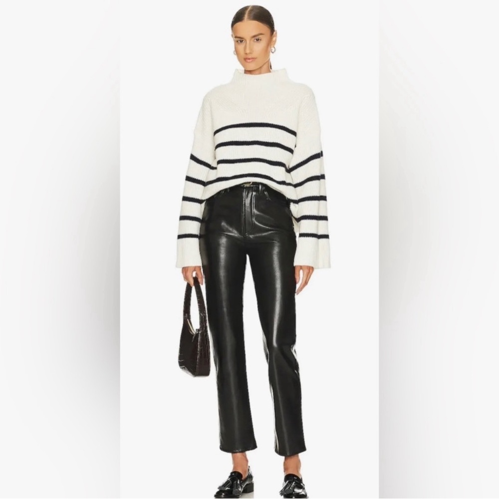 Agolde Recycled Leather Fitted 90's Jeans in Detox